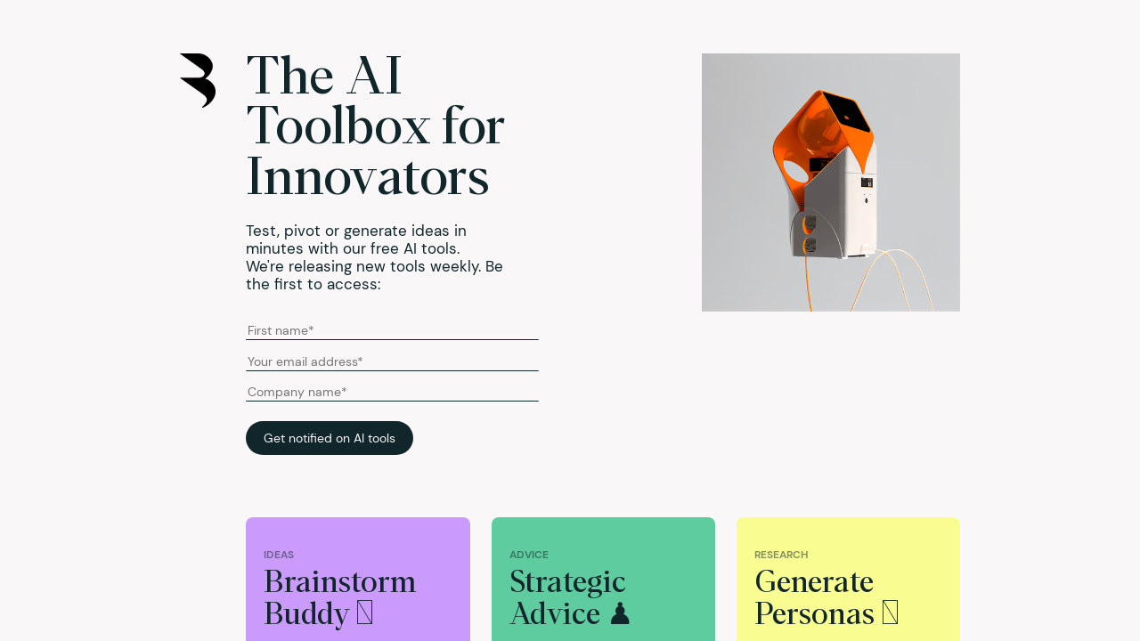 AI Toolbox for Innovators
