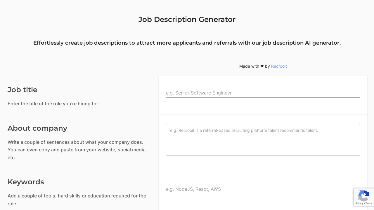 Job Description Generator